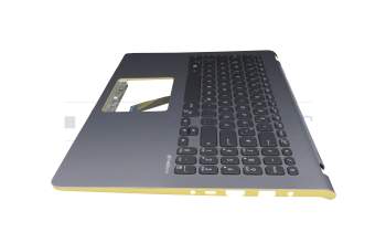 39XKJTAJN20 original Asus clavier incl. topcase DE (allemand) noir/argent/jaune avec rétro-éclairage argent/jaune