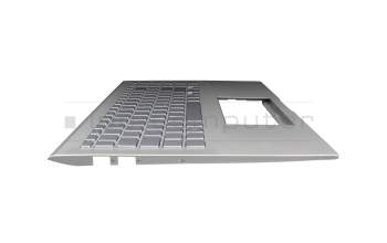 39XKNTAJN10 original Asus clavier incl. topcase DE (allemand) argent/argent avec rétro-éclairage