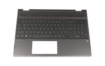 45M0EHCS0026 original HP clavier incl. topcase DE (allemand) noir/noir avec rétro-éclairage