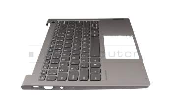 460.0M502.0001 original Lenovo clavier incl. topcase UK (anglais) gris/gris avec rétro-éclairage