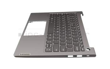 460.0M502.0001 original Lenovo clavier incl. topcase UK (anglais) gris/gris avec rétro-éclairage