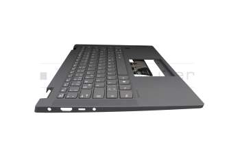 4600MD080011 original Lenovo clavier incl. topcase DE (allemand) gris/gris (Fingerprint)