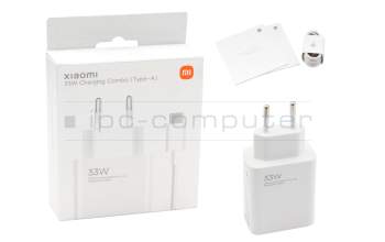 470400000P1D original Xiaomi chargeur USB-C 33 watts EU wallplug blanc (Charging Combo Type-A)