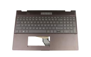 4AX35TATP00-ZCP original HP clavier incl. topcase DE (allemand) anthracite/gris avec rétro-éclairage