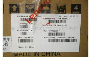 Lenovo 5C11C12573 CABLE FRU LCD Cable LTE