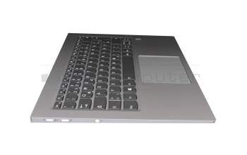 5CB0Q09675 original Lenovo clavier incl. topcase DE (allemand) gris/argent avec rétro-éclairage