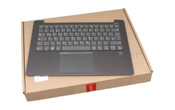 5CB0R11734 original Lenovo clavier incl. topcase DE (allemand) gris/gris avec rétro-éclairage (fingerprint)