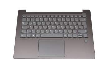 5CB0R11734 original Lenovo clavier incl. topcase DE (allemand) gris/gris avec rétro-éclairage (fingerprint)