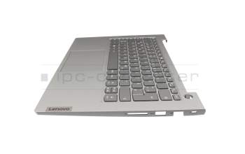 5CB1B02570 original Lenovo clavier incl. topcase DE (allemand) gris/gris avec rétro-éclairage