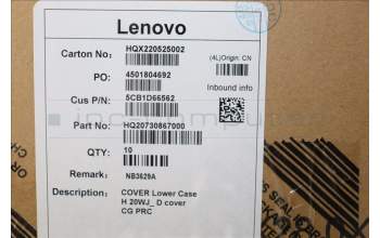 Lenovo 5CB1D66562 COVER Lower Case H 20WJ_ D cover CG PRC