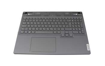 5CB1L56029 original Lenovo clavier incl. topcase DE (allemand) gris/gris avec rétro-éclairage