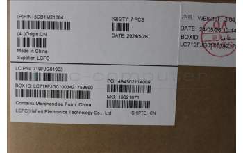 Lenovo 5CB1M21684 COVER FRU COVER LP450_A_COVER_2K_ASSY