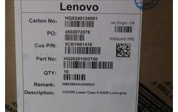 Lenovo 5CB1N61416 COVER Lower Case H 83DR Luna grey