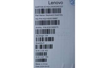 Lenovo 5CB1N95075 COVER Upper Case ASM FRA H 83DS FP LG