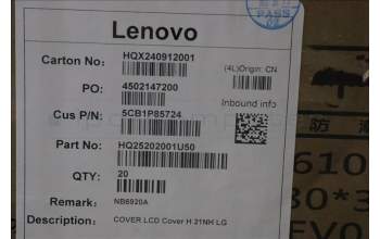 Lenovo 5CB1P85724 COVER LCD Cover H 21NH LG