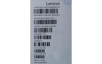 Lenovo 5CB1Q43239 COVER Upper Case ASM GER H 83GH FP LG