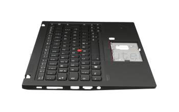 5M10W85887 original Lenovo clavier incl. topcase DE (allemand) noir/noir avec rétro-éclairage et mouse stick