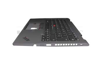 5M10Z37208 original Lenovo clavier incl. topcase UK (anglais) noir/gris avec rétro-éclairage et mouse stick