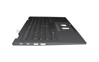 5M11C40999 original Lenovo clavier incl. topcase DE (allemand) gris/gris avec rétro-éclairage et mouse stick