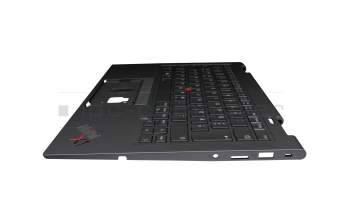 5M11C40999 original Lenovo clavier incl. topcase DE (allemand) gris/gris avec rétro-éclairage et mouse stick