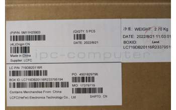 Lenovo 5M11H25903 MECH_ASM KB CCov GER BKLT Chicon WW BK