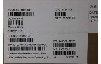 Lenovo 5M11N61072 MECH_ASM 2.8K OLED_FHD IR_BK_Mt+Sum