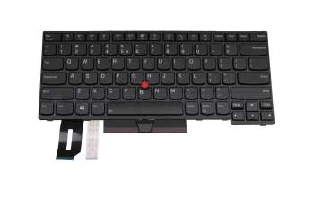 5N20V44073 original Lenovo clavier US (anglais) noir/noir avec rétro-éclairage et mouse stick