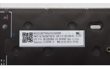 Lenovo 5N21D68162 NB_KYB CS22 FL TOP,BK-BL,SRX,058 FRA