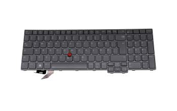 5N21D93887 original Lenovo clavier DE (allemand) gris/gris avec rétro-éclairage et mouse stick