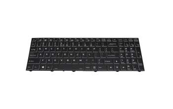 6-32-RN15Z-013 original Clevo clavier US (anglais) noir/noir avec rétro-éclairage