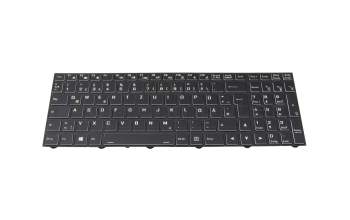 6-79-NJ50CU0K-xxx RGB original Clevo clavier DE (allemand) noir/noir avec rétro-éclairage RGB