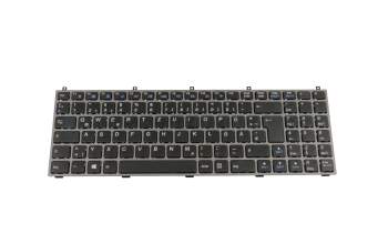 6-79-W25AEU0K-180-W original Clevo clavier CH (suisse) noir/gris