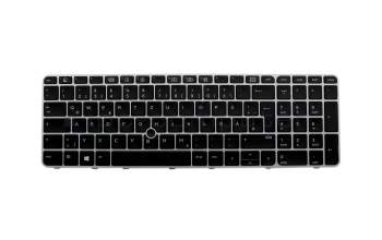 6037B0113704 original HP clavier DE (allemand) noir/argent mat avec mouse stick