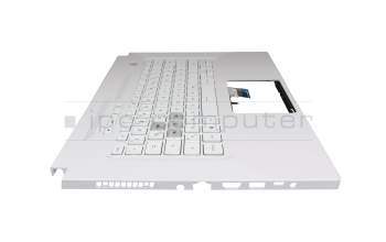 6037B0211313 original Asus clavier incl. topcase DE (allemand) blanc/blanc avec rétro-éclairage