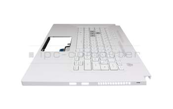 6037B0211313 original Asus clavier incl. topcase DE (allemand) blanc/blanc avec rétro-éclairage