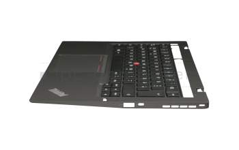 63708D original Lenovo clavier incl. topcase DE (allemand) noir/noir avec rétro-éclairage et mouse stick