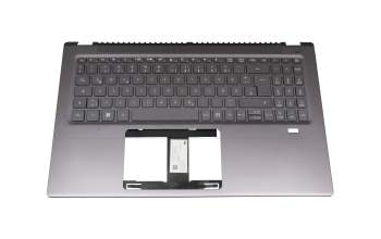 6BABDN2014 original Acer clavier incl. topcase DE (allemand) gris/gris avec rétro-éclairage