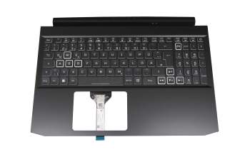 6BQBCN2014 original Acer clavier incl. topcase DE (allemand) moir/blanc/noir avec rétro-éclairage