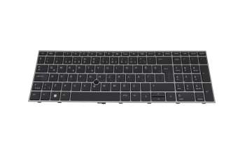 71NJA132125 original HP clavier TR (turque) noir/gris avec rétro-éclairage et mouse stick