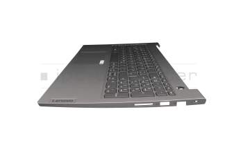 7393246900005 original Lenovo clavier incl. topcase DE (allemand) argent/gris avec rétro-éclairage