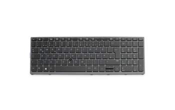 7J16C0 HP clavier DE (allemand) noir/anthracite avec rétro-éclairage et mouse stick