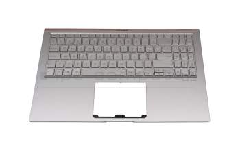 90NB0JX2-R31SF0 original Asus clavier incl. topcase SF (suisse-francais) argent/argent avec rétro-éclairage