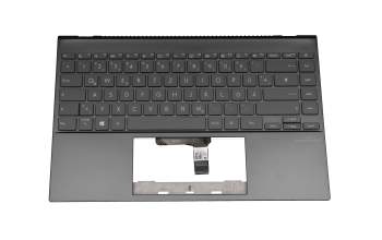 90NB0QX0-R30GE1 original Asus clavier incl. topcase DE (allemand) gris/noir