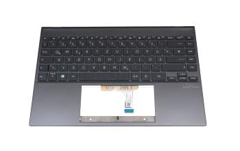 90NB0SL1-R30GE0 original Asus clavier incl. topcase DE (allemand) gris/gris avec rétro-éclairage