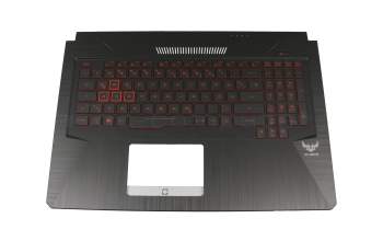 90NR0192-R31GE0 original Asus clavier incl. topcase DE (allemand) noir/rouge/noir avec rétro-éclairage