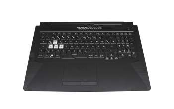 90NR0684-R31GE1 original Asus clavier incl. topcase DE (allemand) noir/transparent/noir avec rétro-éclairage