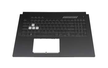 90NR0901-R31GE0 original Asus clavier incl. topcase DE (allemand) noir/transparent/gris avec rétro-éclairage