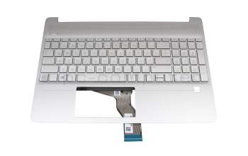 910300267810 original Primax clavier incl. topcase DE (allemand) argent/argent avec rétro-éclairage