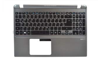 9Z.N8QBC.J0G original Acer clavier incl. topcase DE (allemand) noir/argent avec rétro-éclairage