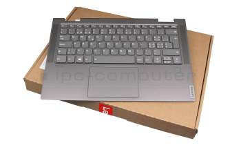 9Z.NDUBN.F00 original Lenovo clavier incl. topcase CH (suisse) gris/gris avec rétro-éclairage